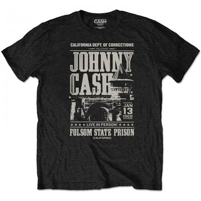 Johnny Cash Unisex-Erwachsene Gefängnis-Poster-T-Shirt