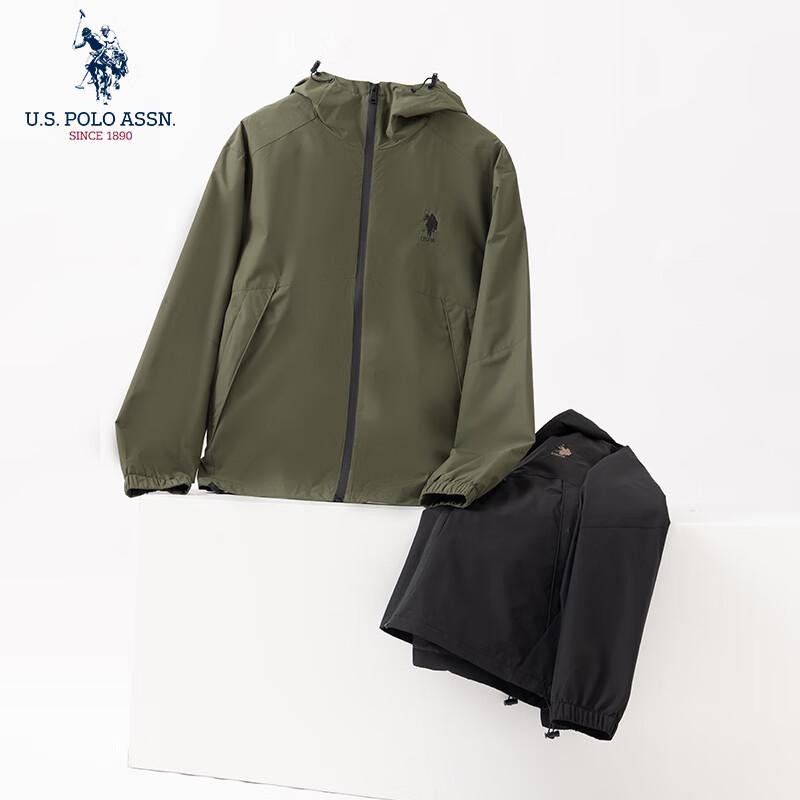 UNS. POLO ASSN. Herren Kapuzenjacke Business Casual Winddicht