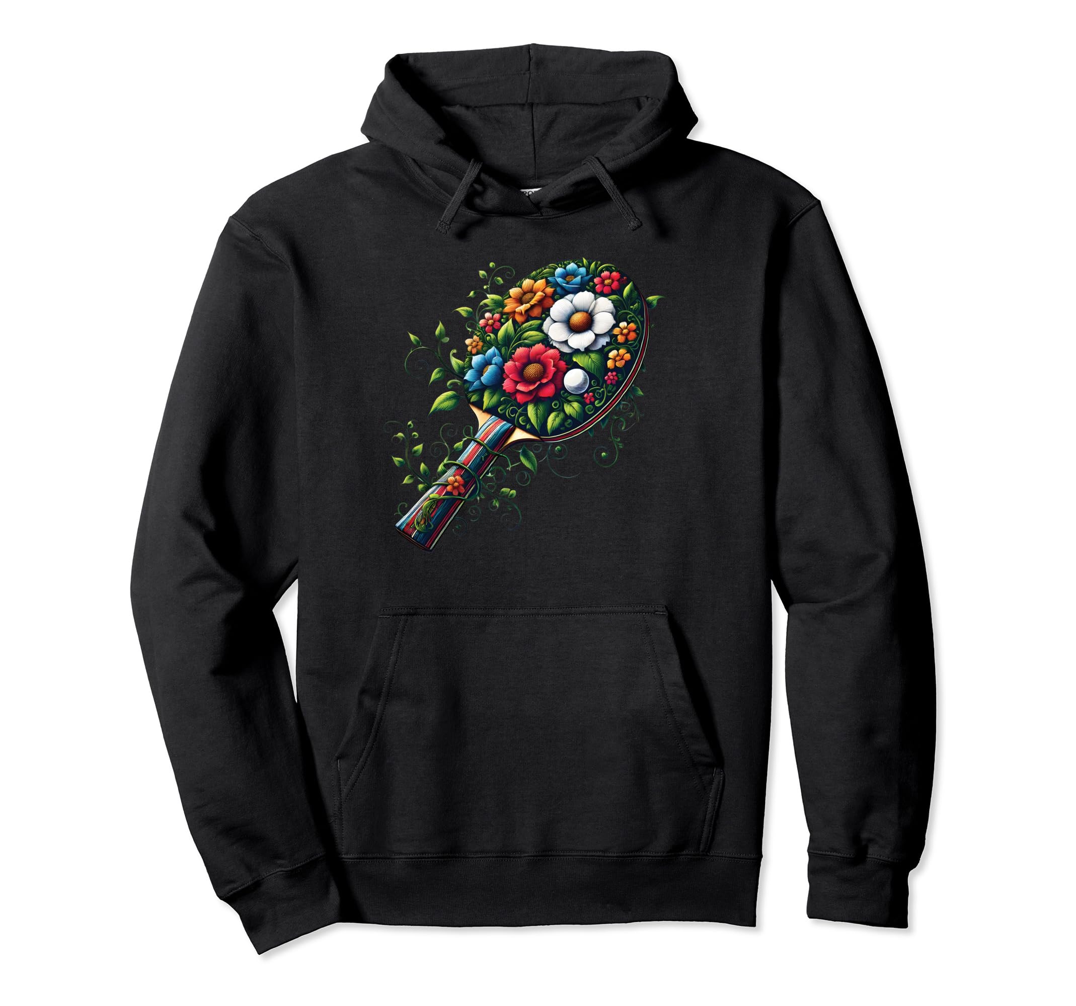 

Table Tennis Floral Racket Tennis Player Hoodie чёрный