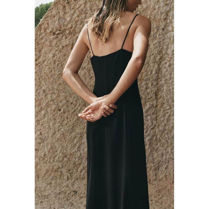 Zbzr Spring New Women clothes Western Style Fashion Embroidery V-neck Sling Midi Dress 3897112 093