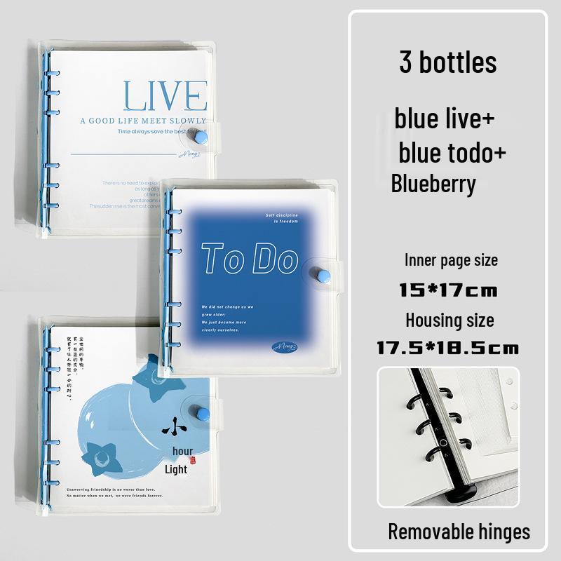 Premium Blue Transparent Soft Leather Notebook for Students