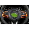 For Jeep Renegade 15-2023 Glossy Orange Steering Wheel Control Frame Trim 2pcs