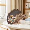 1 Creative Wooden Hedgehog Storage Box, Vintage Animal Design, Multi-use for Jewelry & Ornaments, Lovely Desktop Decor for Holiday Gifts