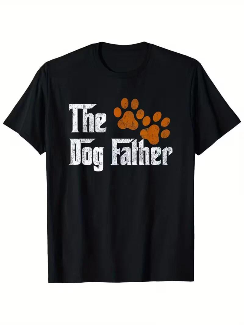 [Funny Dog-Father T-Shirt] Funny Dog-Father Retro Style T-Shirt | 180g Fathers Unisex T-Shirt M