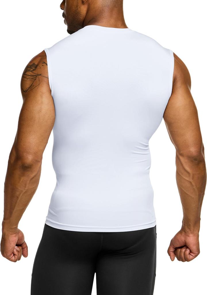 Tesla Sleeveless Sports UV Tank Compression Compression Wear for Base Compression Shirt Men's Undershirt, Protection, Sweat-Wicking, Quick-Drying,