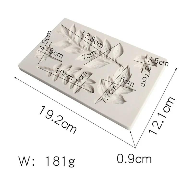 Handmade Soap Mold 3D Long Leaves Shape Silicone Mold Fondant Chocolate Biscuits DIY Kitchen Baking Cake Decoration Tool