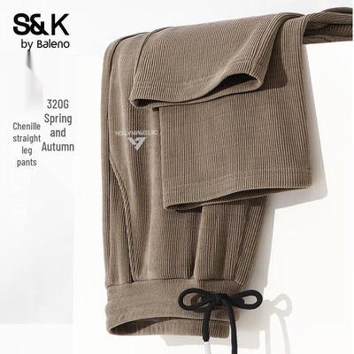 Baleno S&K Men's Chenille Straight-Leg Casual Pants