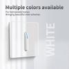 White Wall Lamp Tempered Glass International Switch Self-Reset Led Indicator Light Piano Keys Wall Lamp Panel 1-4gang 1Way 2Way