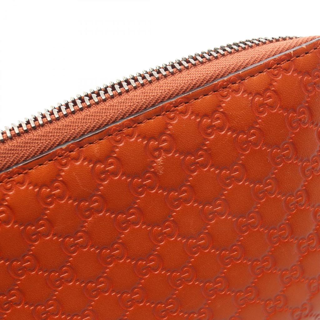 Used GUCCI Micro Guccisima Around Long Wallet 244994 Leather Orange Used Women