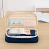 Diagonal Storage Pencil Bag Polyester Macaron Pencil Case Simple Student Pen Bag  Boy Girl Kid