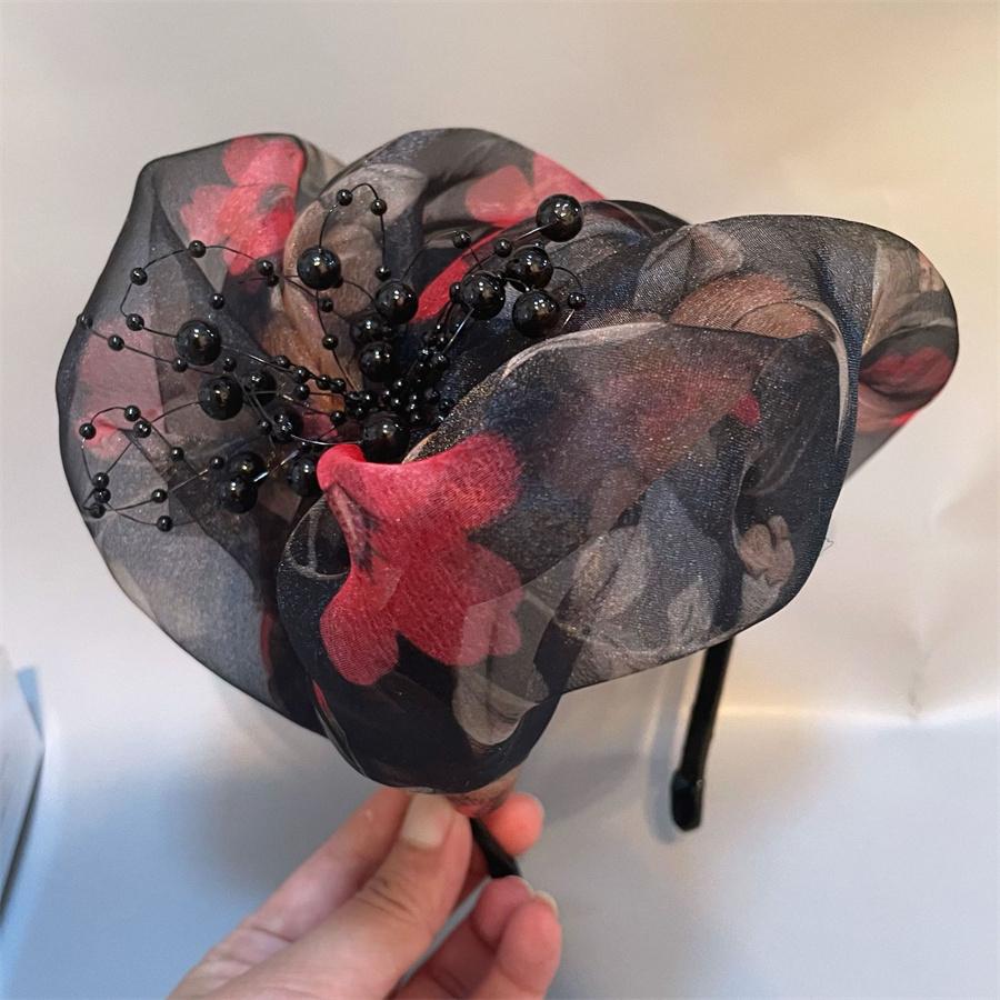 Nouă bandă retro la modă cu jumătate de pălărie pentru femei, pentru a acoperi părul gri, bandă, accesorii pentru rochii de mireasă de seară, bandă