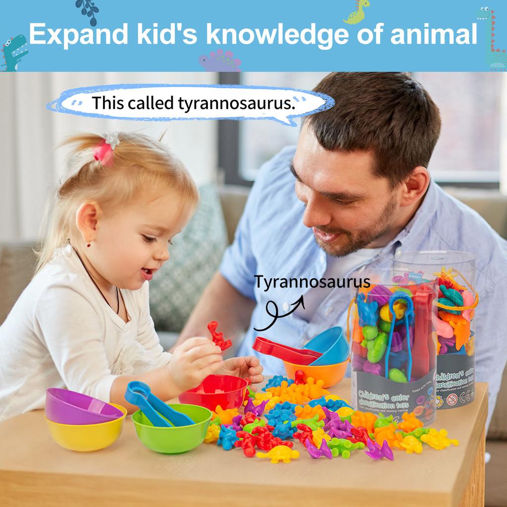Counting Animal Sorting Toys for Toddlers Preschool Learning Activities for Math Color Cognition Montessori Baby STEM Gift