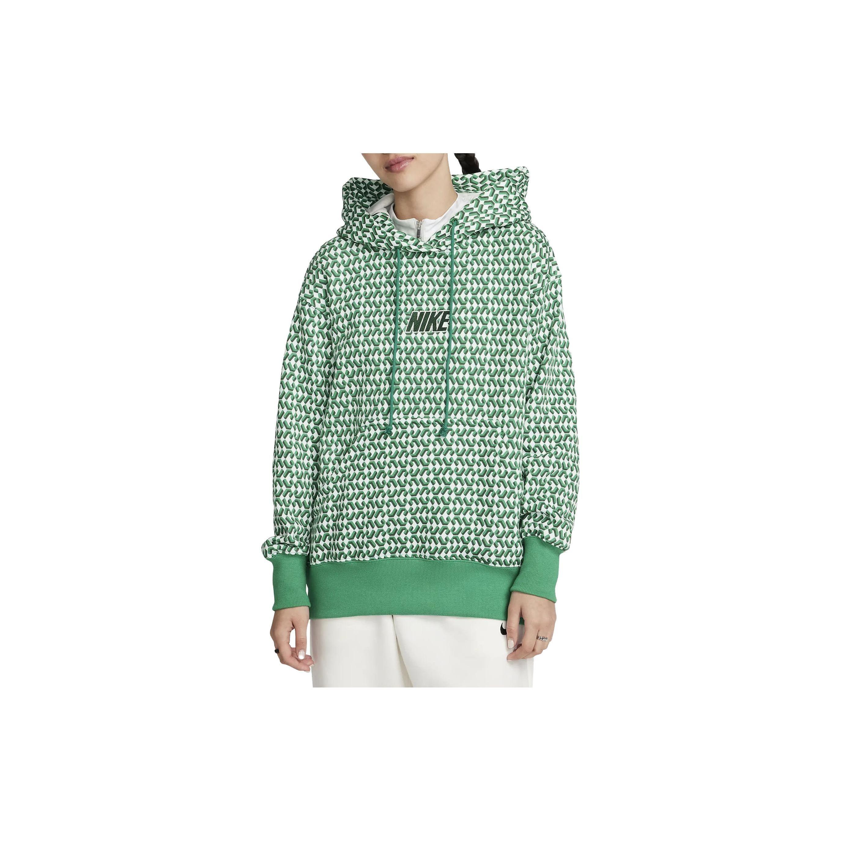 

Женская толстовка с капюшоном Nike All Over Print, зеленая FN0366-365 M