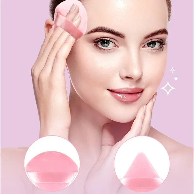 Powder Puff Flours Mini Face Makeup Sponge Triangular-Shaped Loose Powder Cotton Puff Beauty Cosmetics Tools Make Up Accessories