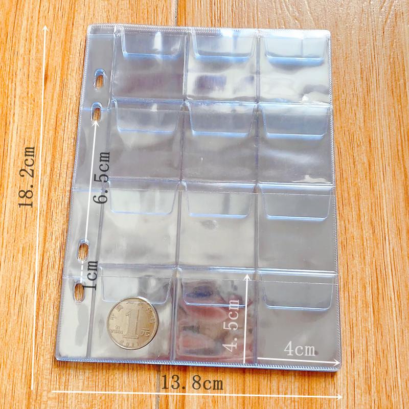 

Памятный альбом для монет: Страницы на 24 кармана и на 12 карманов, сменные страницы 3x3см и 4x4.5см.