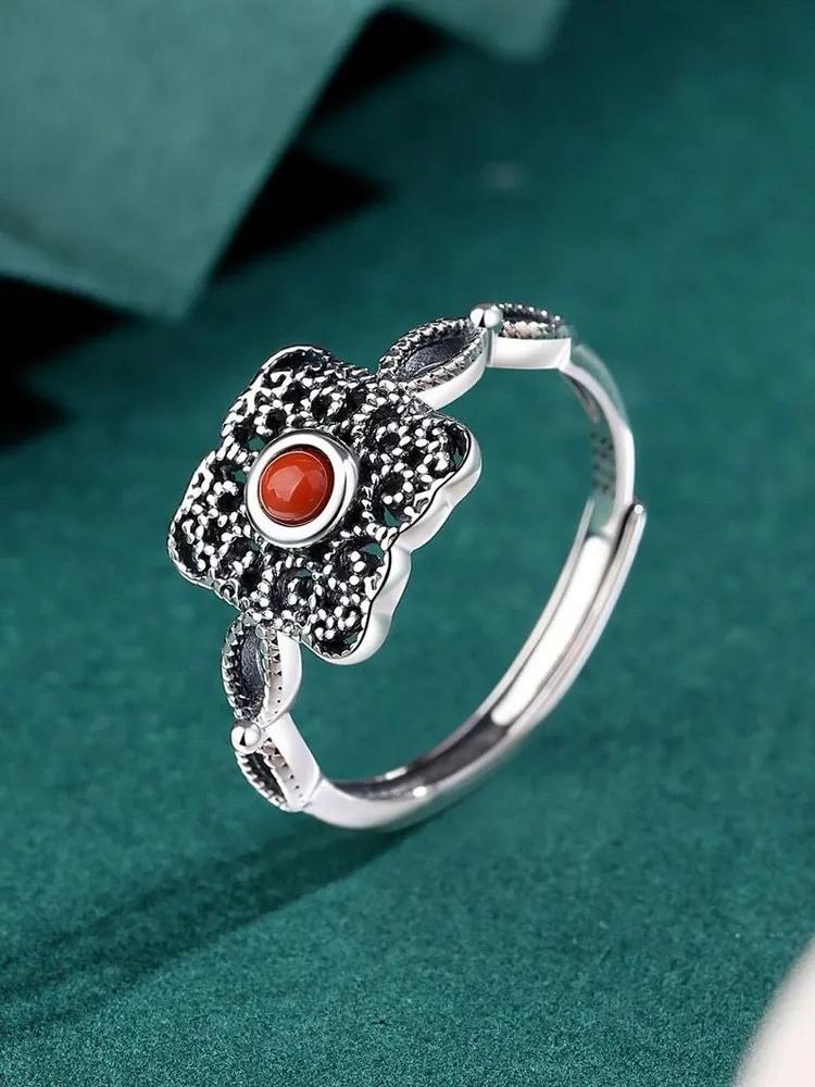

Retro, Openwork Ring, Classic Design, Adjustable Ring For Women. One Size