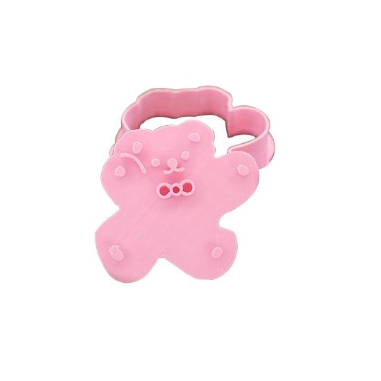 Useful Quick Demold Bear Themed Fondant Mold Food Grade Reusable Cookie