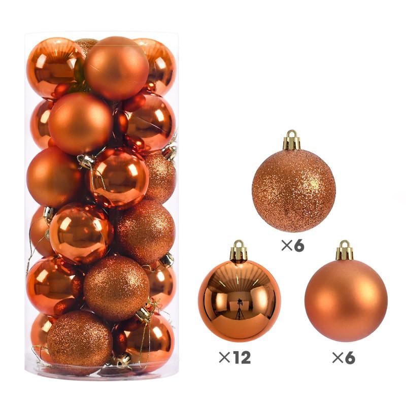 Christmas Decor Ball Set With Plastic Ornaments For Festive Tree And Home Decoration