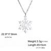 Elegant Snowflake Pendant Necklace Women's Christmas Party Jewelry Accessory Holiday Gift