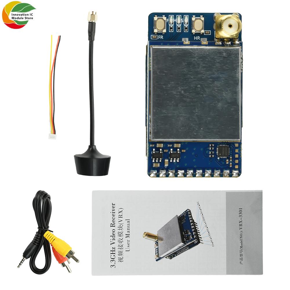 VRX-3301 3.1-3.7 GHz Bandwidth Video Input Module VRX Video Transmission Receiver Module FPV Video Analog Receiver 64-Channe
