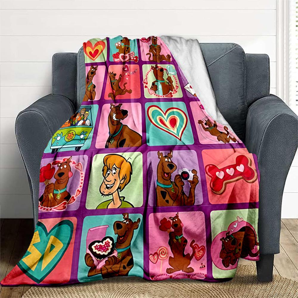 1 Stück Scooby-Doo Valentinstag Outdoor-Decke Leichtes Flanell, Weich & Warm, Ganzjahres, Outdoor, Camping, Wohnzimmer, Büro, L1106043