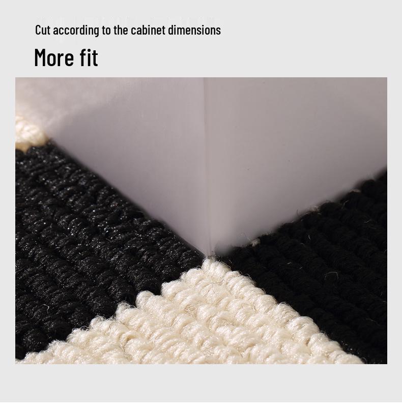 Nordic Light Luxury Kitchen & Bedroom Non-Slip Rug - Water & Oil Absorbent, Dirt Resistant Polypropylene Woven Carpet