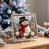 Handmade Poke Art Kit 3D Christmas Fabric Kit DIY Punch Needle Embroidery Set Painting Set Holiday No-Sew Crafts Projects for Adults and Beginner