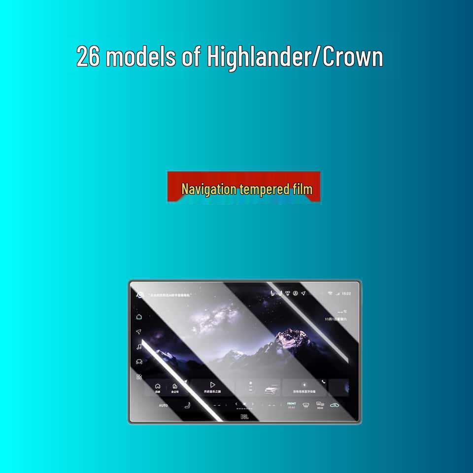 Screen Protector for 26 Highlander/Crown Navigation Models - Tempered Film Car Accessory