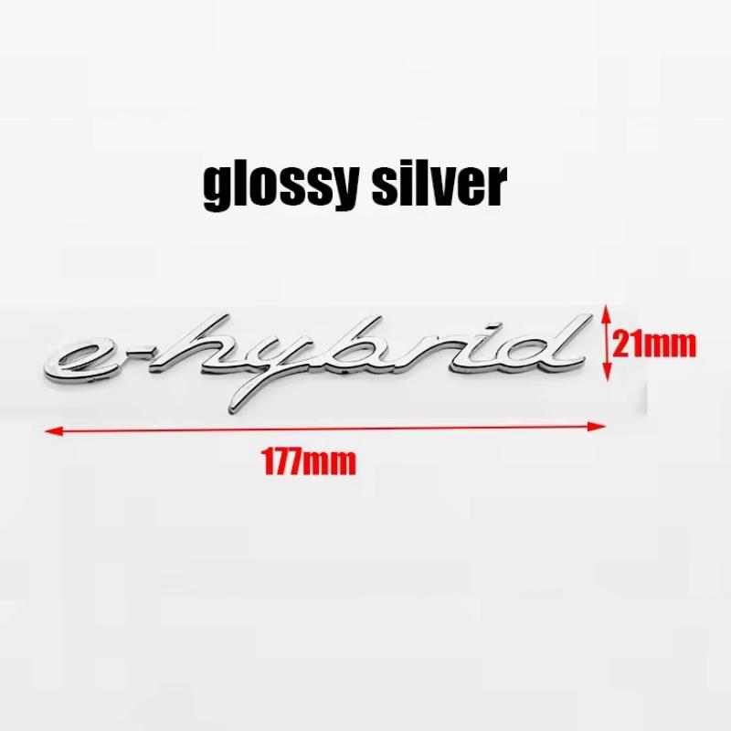 1pcs New 4 S Turbo E Hybrid ABS Car Fender Side Rear Trunk Emblem Badge Sticker Accessories