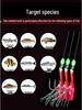 Bionic Sabiki Rig with Seven-Star Hook: Artificial Shrimp Lure for Topmouth Culter and Whitebait Fishing.