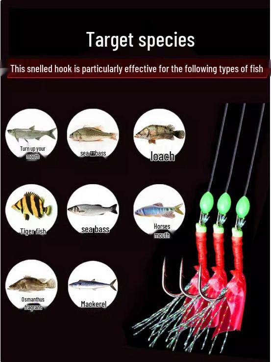 Bionic Sabiki Rig with Seven-Star Hook: Artificial Shrimp Lure for Topmouth Culter and Whitebait Fishing.