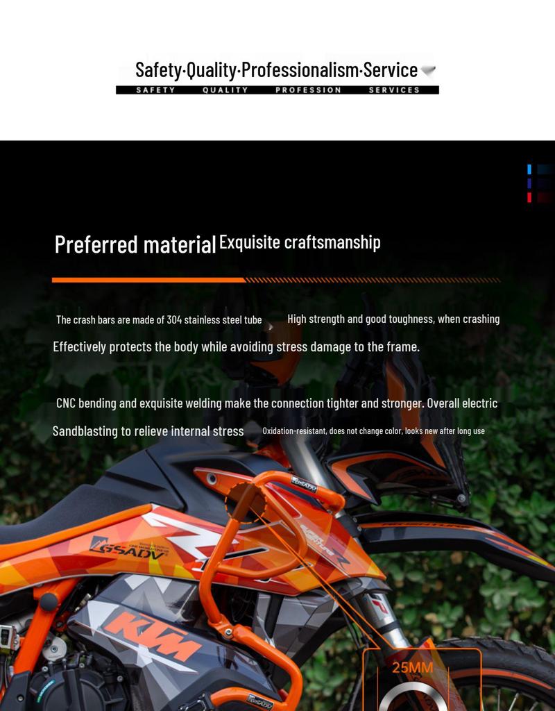 KTM 790 Adventure/R/Rally Upper & Lower 304 Stainless Steel Crash Bars