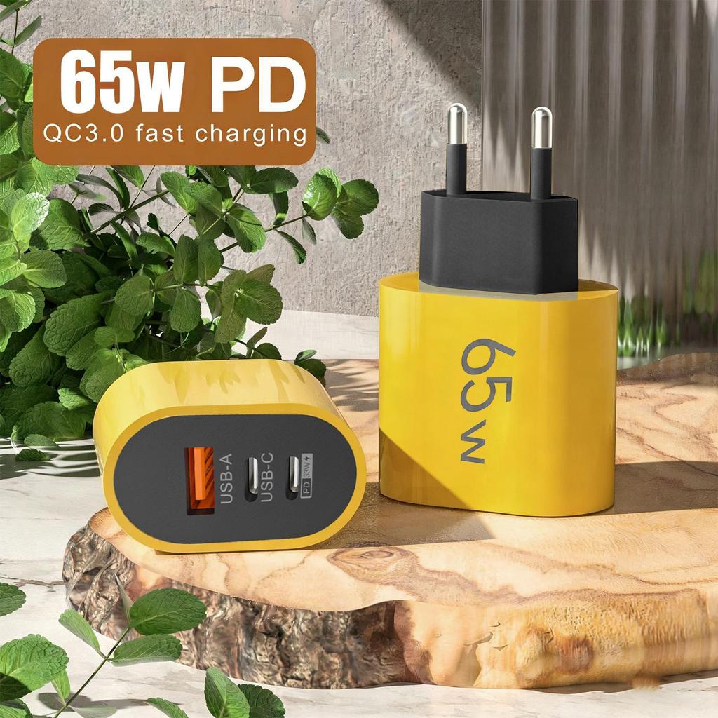 3-Port QC3.0 Fast Wall Charger Safe USB A Adapter Plug with SmartIC for Home Office Travel, Hotel Dorm Bedroom Apartment Use