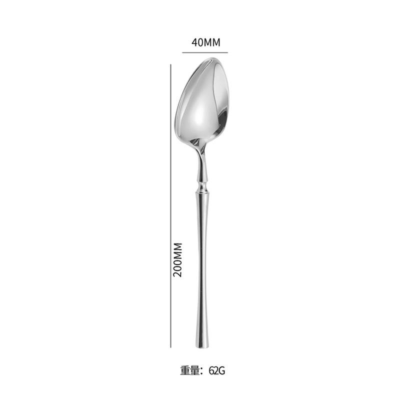 Golden Western Cutlery Set 304 Stainless Steel Mirror Spoon Steak Knife Fork Chopsticks Dinnerware Kitchen Tableware Utensil