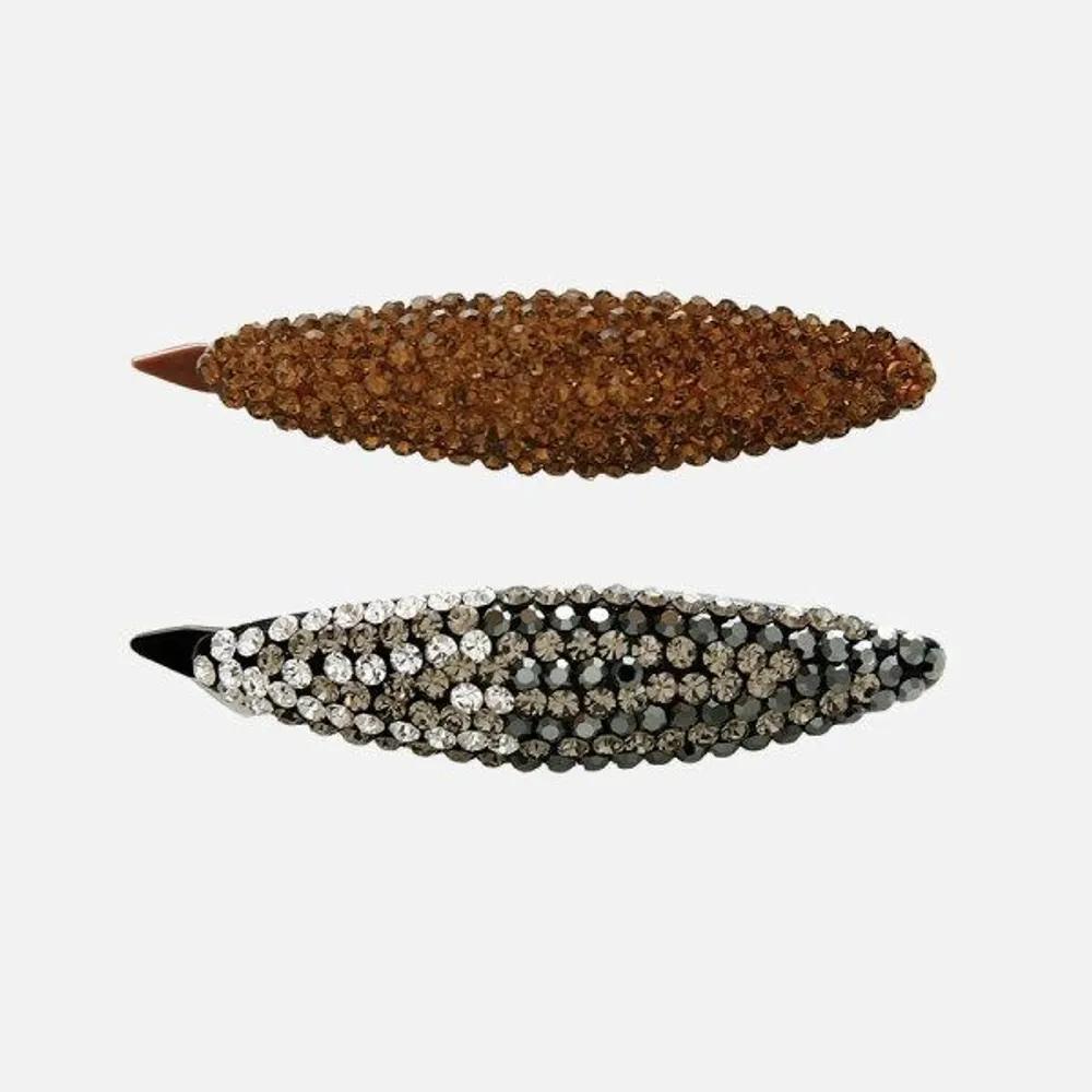 J Lauren Marquise Cubic Setting Hairpin H01499 brown