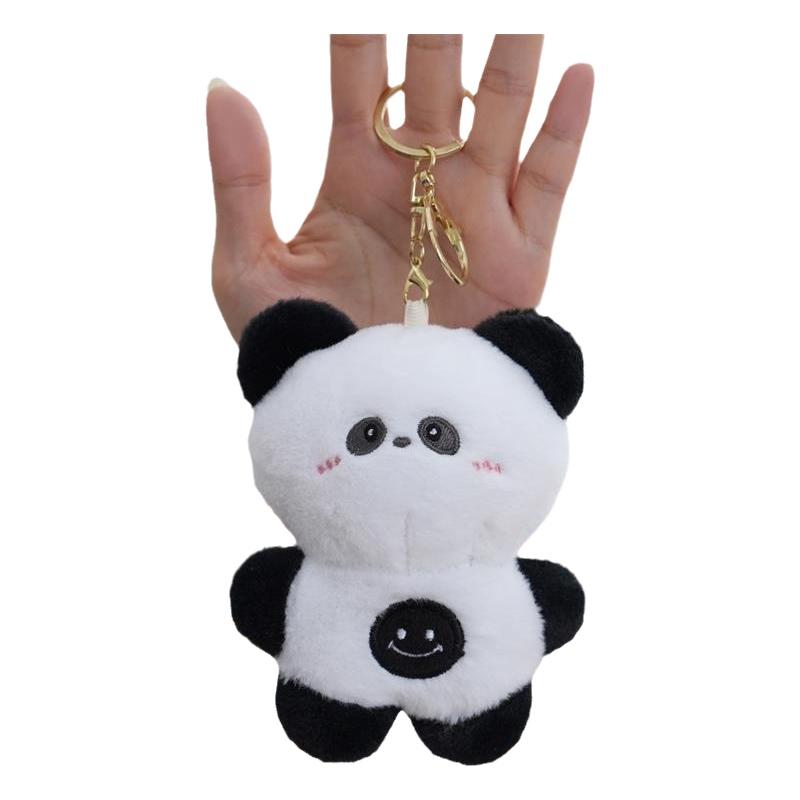 Smiling Face Healed Couple Children Plush Keychain Cartoon Animal Doll Bag Car Cute Plush Hanging Ornament Fox Shaped Toys
