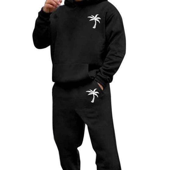 Completo da uomo taglie forti con felpa con cappuccio in velluto e pantaloni della tuta - 25 modelli, vestibilità ampia, abbigliamento sportivo casual da esterno