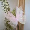 1 Peça 50cm Borboleta de Seda Gradiente 3D, Borda de Pétala Ondulada, Camada Org com Brilho, Para Casamento/Festa/Presente de Foto