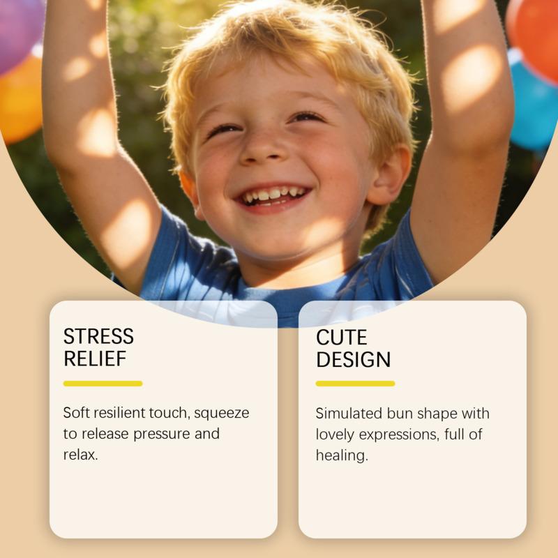 New Steamed Bun Squishy Toy Soft Slow Rebound Stress Relief Squeeze Toy Cute Decompression Toy For Kid Adults Decompression Toy