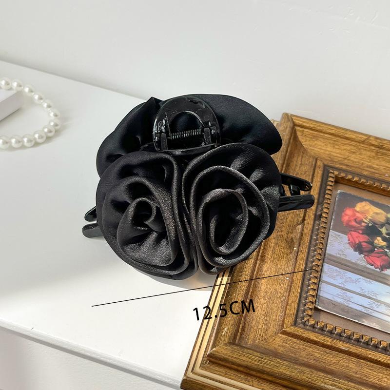 

Большие размеры заколка для волос из ткани «роза» французская заколка для волос черного вина красного цвета праздничные аксессуары для волос заколка модные заколки-крабы для волос