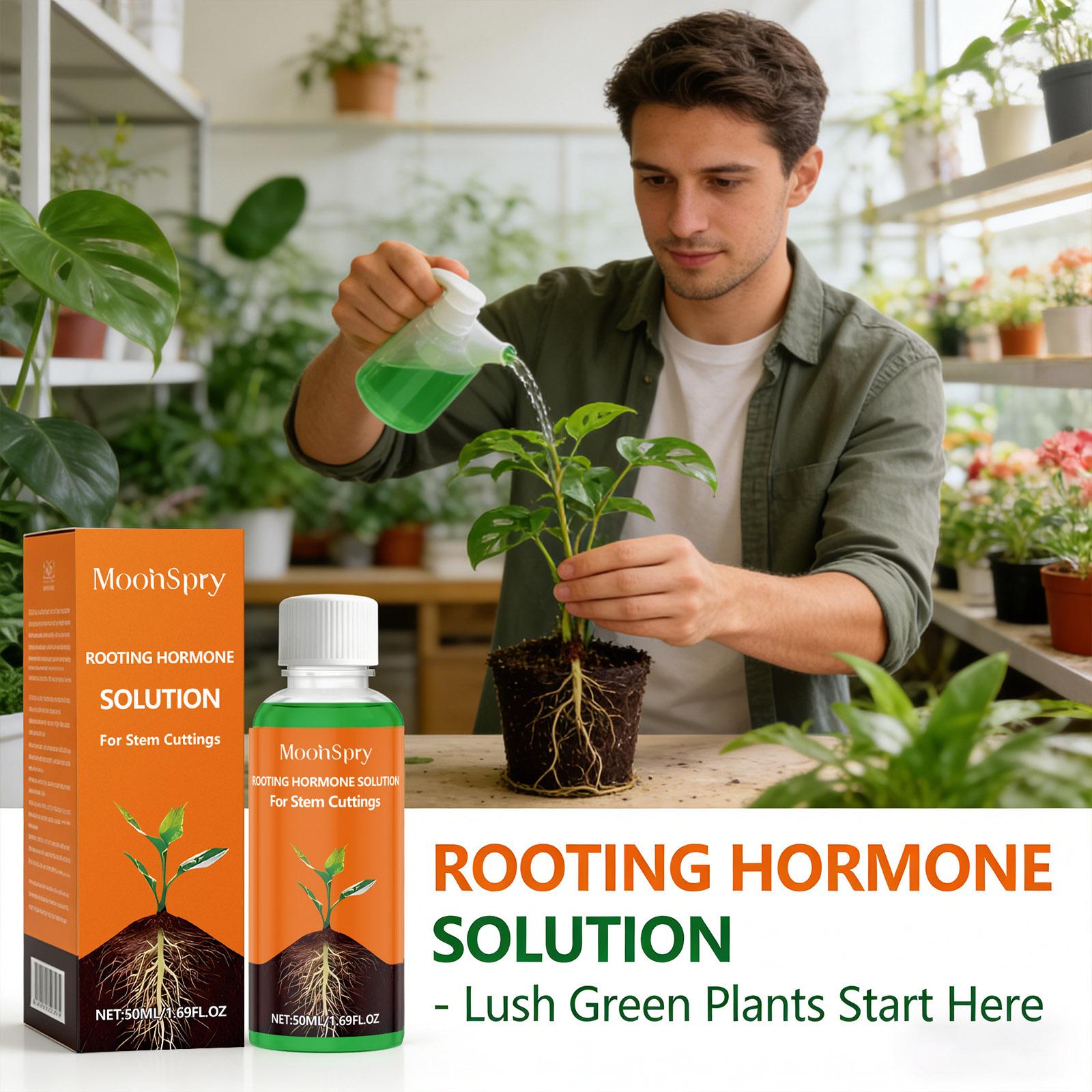 

Moonspry Plant Rooting Agent Promoting Germination Improving Soil Ph Value Increasing Production Plant Growth Nutrient Solution 50ml Boxed