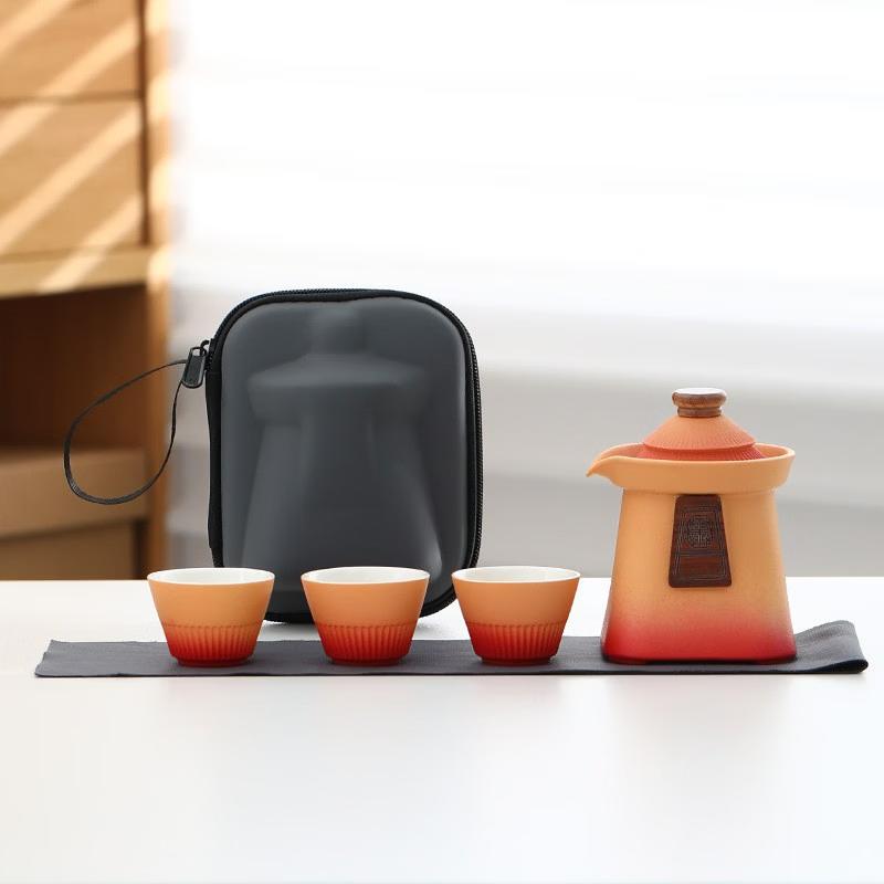 Forbidden City Palace Style Portable Ceramic Tea Set