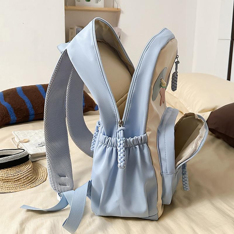 Color Block Student Schoolbag Large Capacity Backpack Women's Travel Backpack