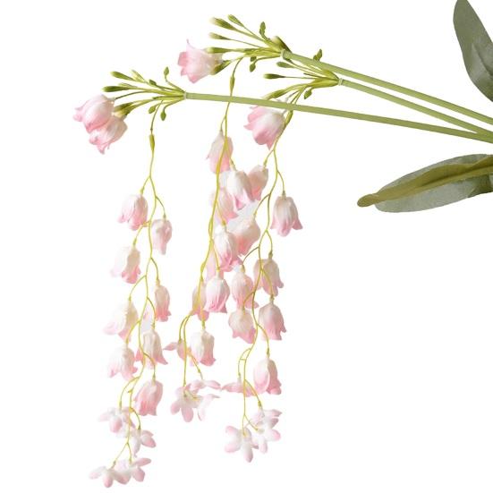 42,5" Langer Maiglöckchen-Stiel Künstliche Hängende Maiglöckchen-Blumen-Girlande für Hohe Vase Hochzeitsveranstaltung Veranda Gartenraum Hintergrunddekoration