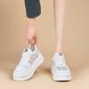 Mesh Breathable White Shoes for Women Spring Thick-soled Platform Thin Casual Shoes Color Matching Lace Sneakers