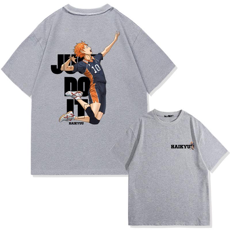 

Японский аниме волейбол молодежный около 100% хлопок футболка с короткими рукавами мужская летняя мода одежда с короткими рукавами XXXL