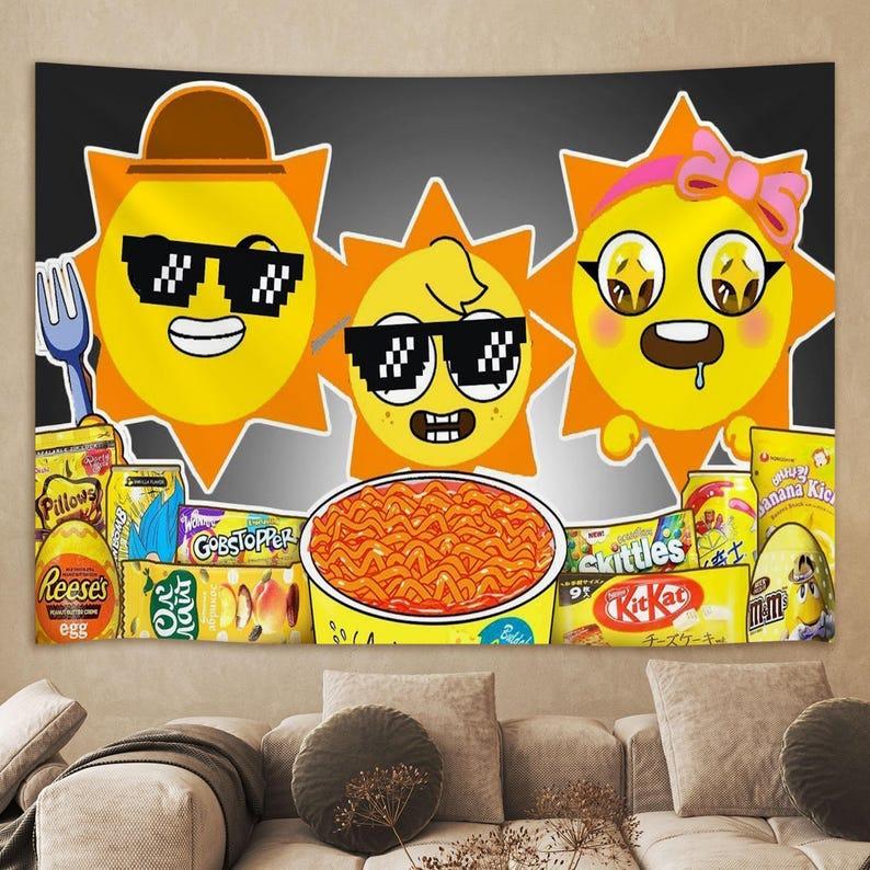 Mr. Sun s Family Convenience Store tapestry 75x100 чёрный