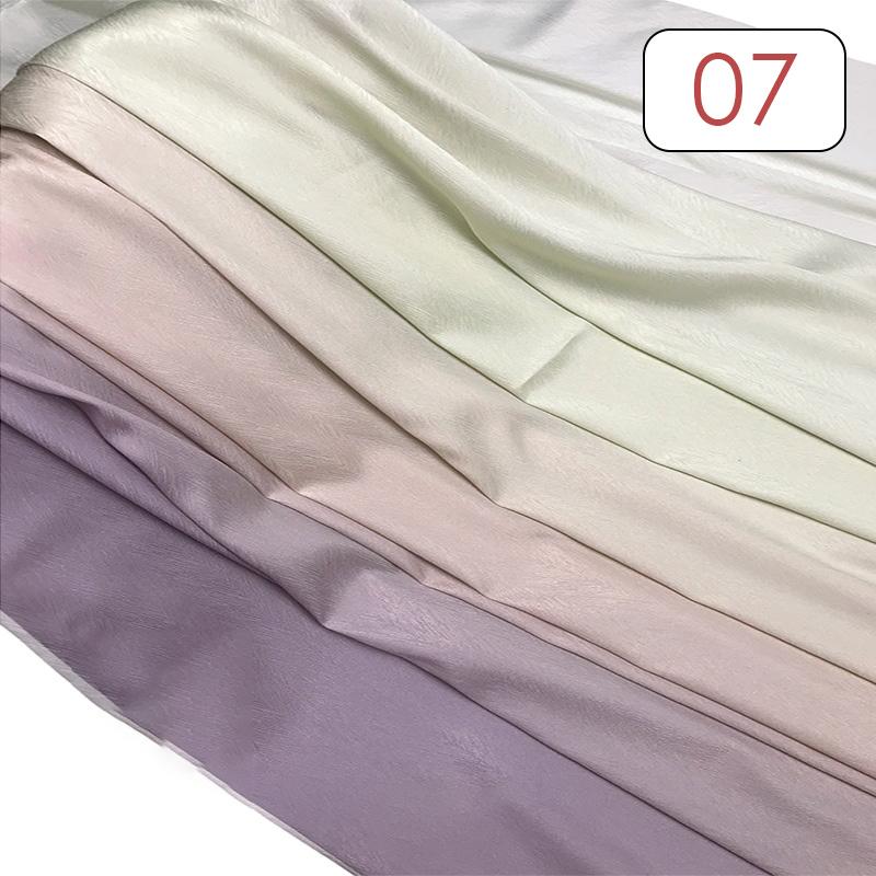 1 Meter Ancient Style Rainbow Gradient Fabric 120D Jacquard Multi-Tones Ombre Tulle Fabric For Sewing Hanfu Dress Stage Costume