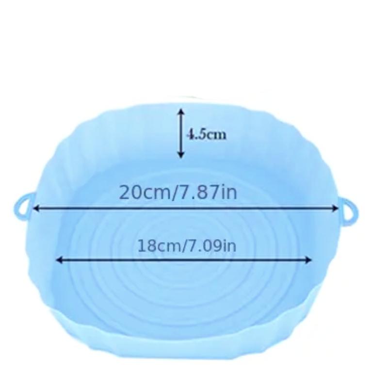 Air Fryer Pfanne Silikonkorb Airfryer Ofen Backen Silikonblech Wiederverwendbarer Airfryer Topf Pfanne Einlage Form Pizza Frittiertes Hähnchen Pfanne