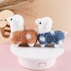 Car Key Horse Bag Pendants Key Chain Doll Stuffed Toy Plush Animals Keyrings Alpaca Plush Keychains